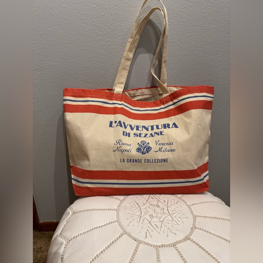 Sézane “NEW” Italy Striped Tote Bag